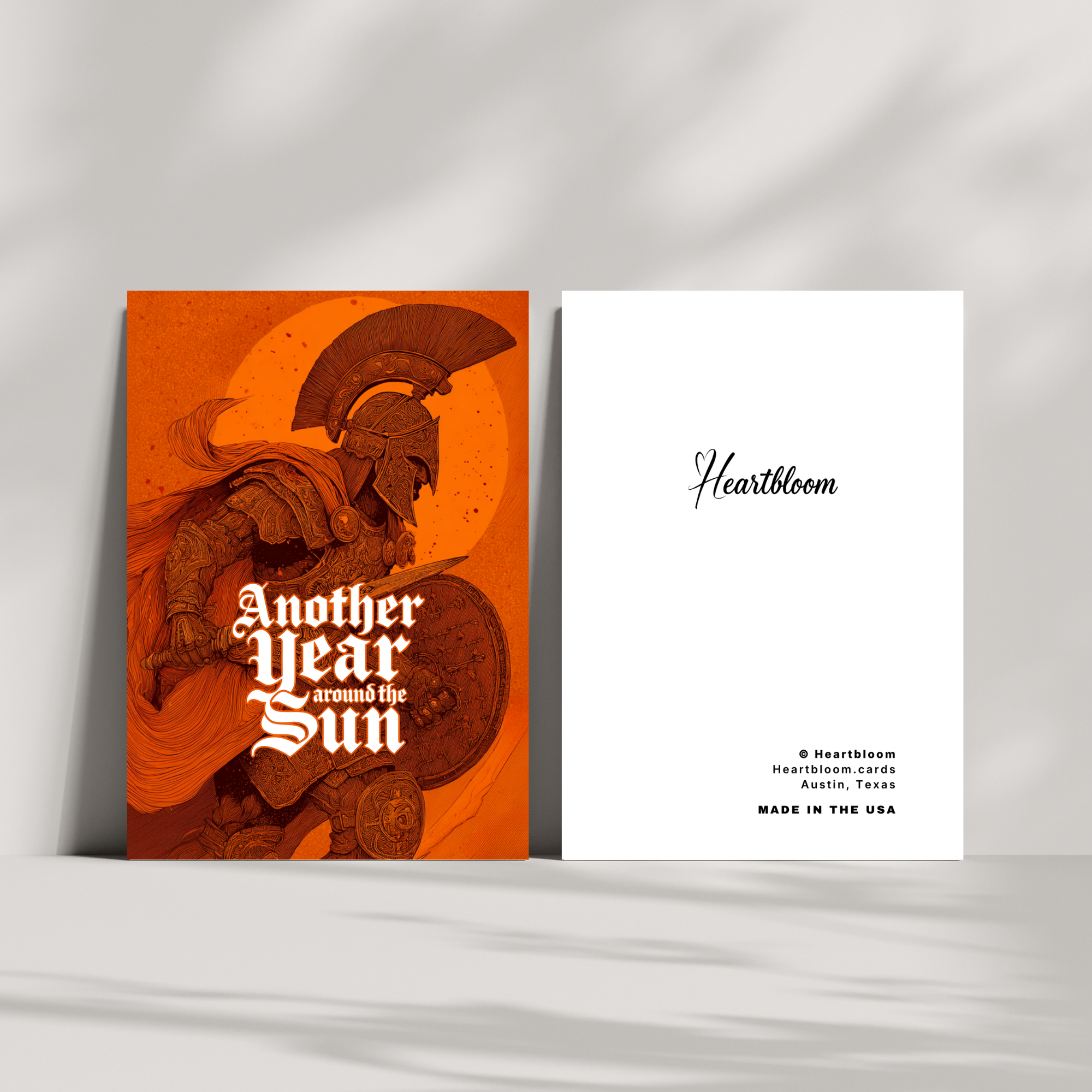 Two card designs by Heartbloom on a white background